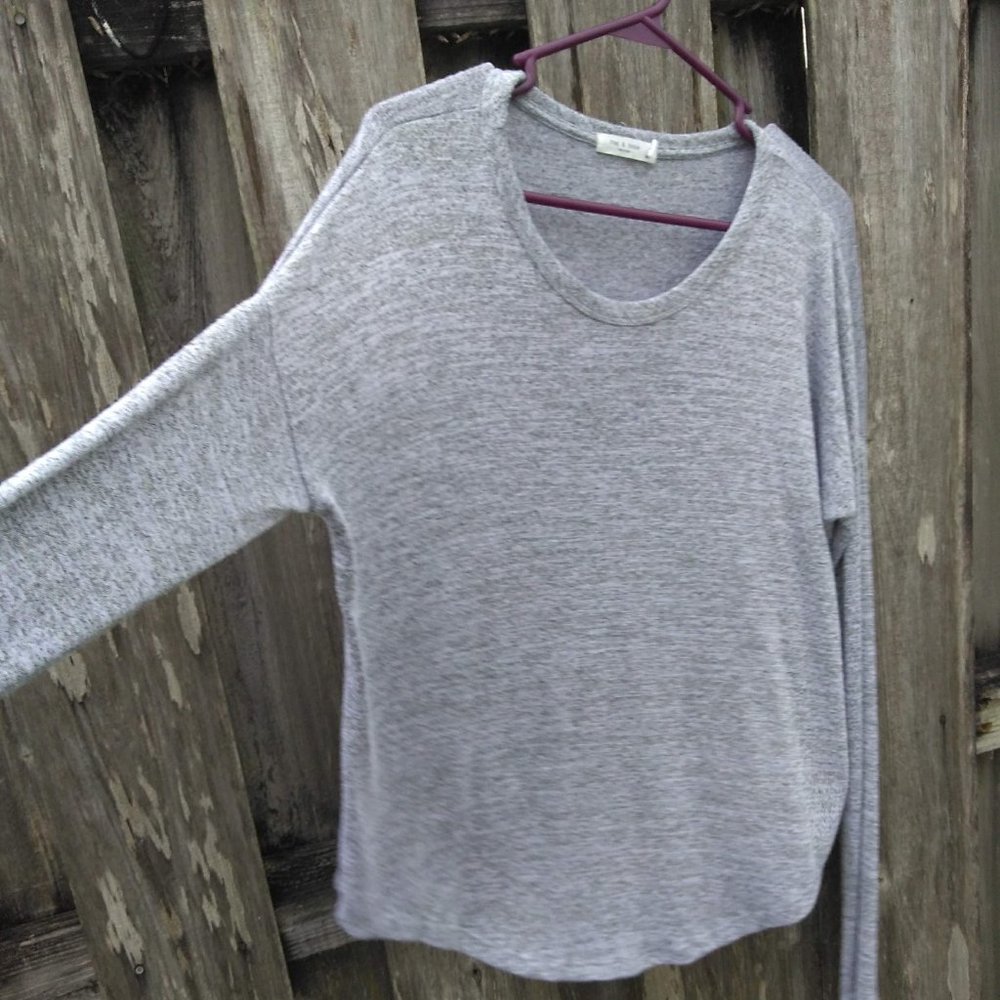 Rag & bone NY L/S top heather gray Small